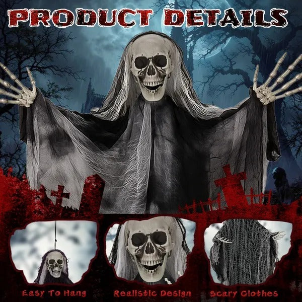 3 Pack Hanging Halloween Skeleton Ghosts Decorations Ease Works
