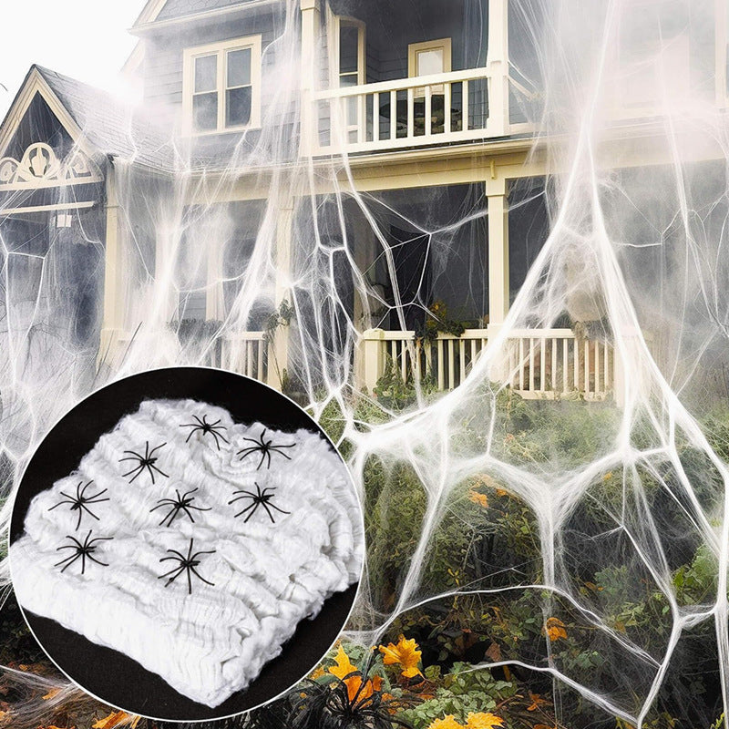Halloween Decoration Cotton Spider Web Atmosphere Layout Props Ease Works