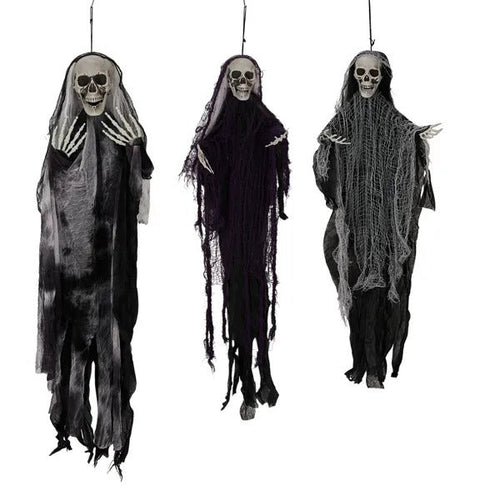 3 Pack Hanging Halloween Skeleton Ghosts Decorations Ease Works
