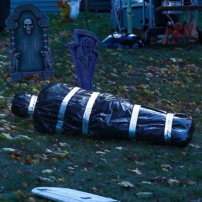 150cm/5ft Hanging Corpse Dead Victim Props, Scary Haunted Creepy House Halloween Decorations, Outdoor Halloween Yard Decorations Ease Works