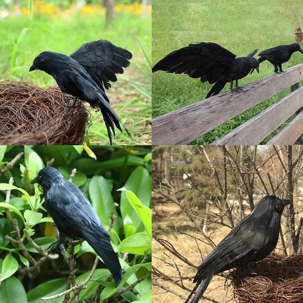 Halloween Decoracion Simulation Black Crow Raven Bird Repellent Pest Control Pigeon Repellent Event Party Bar Decoration Ease Works