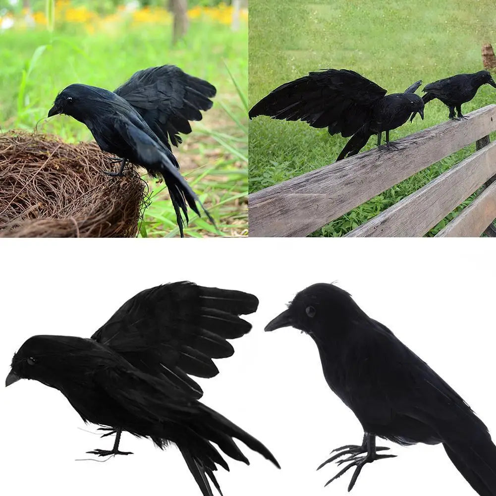 Halloween Decoracion Simulation Black Crow Raven Bird Repellent Pest Control Pigeon Repellent Event Party Bar Decoration Ease Works