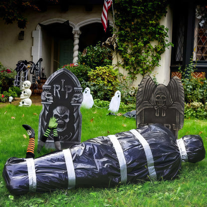 150cm/5ft Hanging Corpse Dead Victim Props, Scary Haunted Creepy House Halloween Decorations, Outdoor Halloween Yard Decorations Ease Works