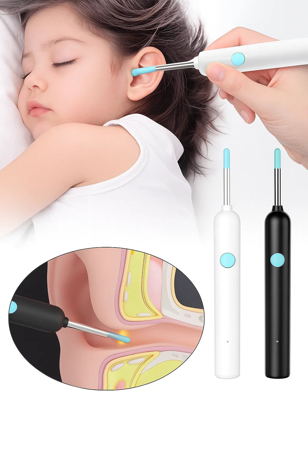 Smart Visual Ear Sticks Otoscope Endoscope Wax Removal Tool Earpick Mini Camera Health Care Ear Cleaner Ease Works