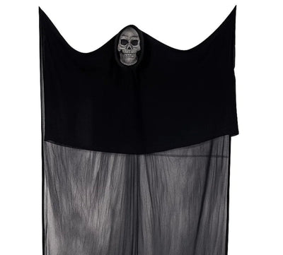 1pcs Halloween decorations, ghosts hanging ghosts, flying yarn ghosts with skull masks, lights and scary sounds. Ease Works
