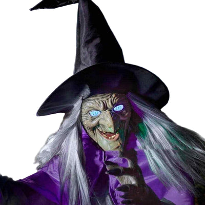 Halloween Flying Witch Decoration Halloween Ghost Outdoor Scary Animatronics Halloween Props With Scary Sound Ease Works
