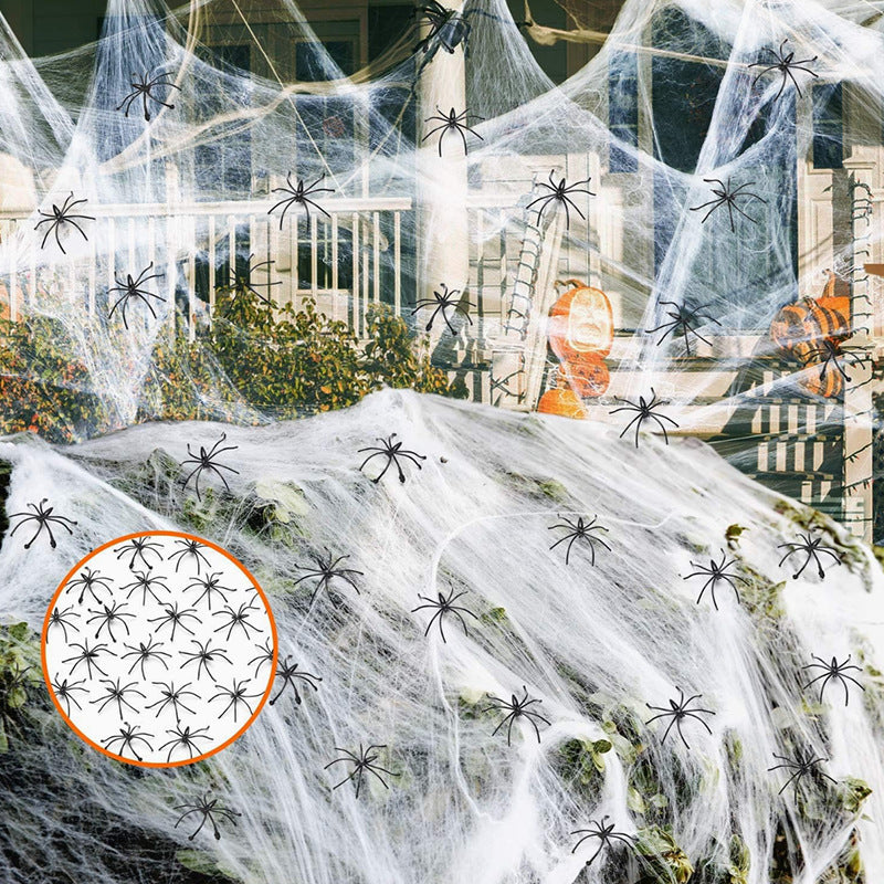 Halloween Decoration Cotton Spider Web Atmosphere Layout Props Ease Works